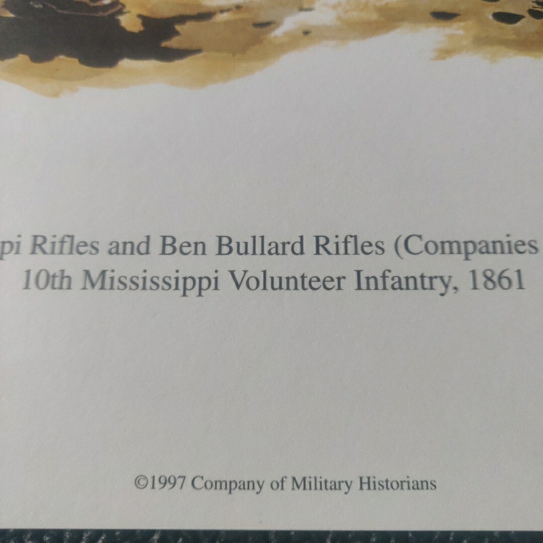 Military Uniforms in America Print Plate 755 Mississippi and Bullard Rifles