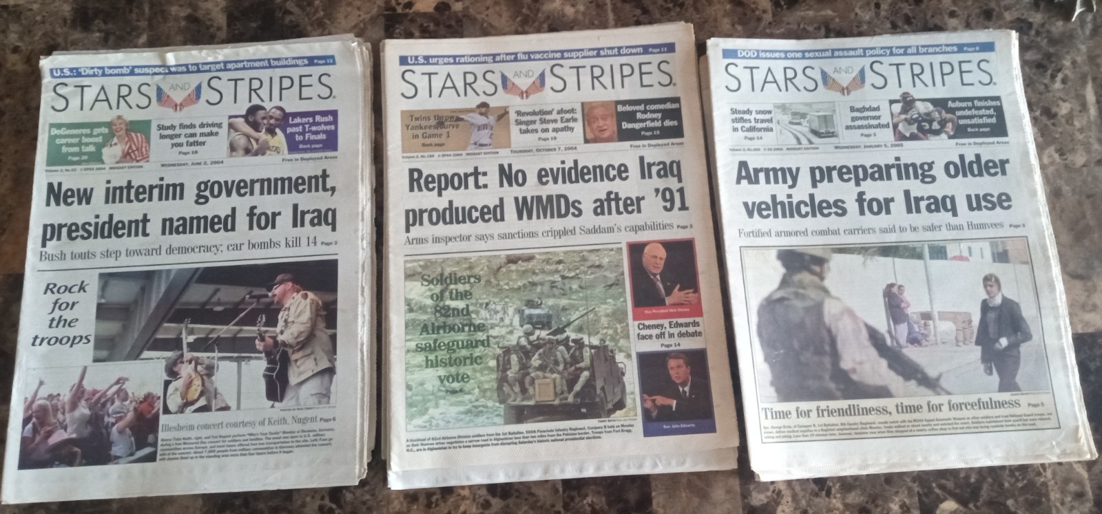 Early 2000’s Iraq War Stars & Stripes / Desert Voice 100+ Editions, HUGE LOT!