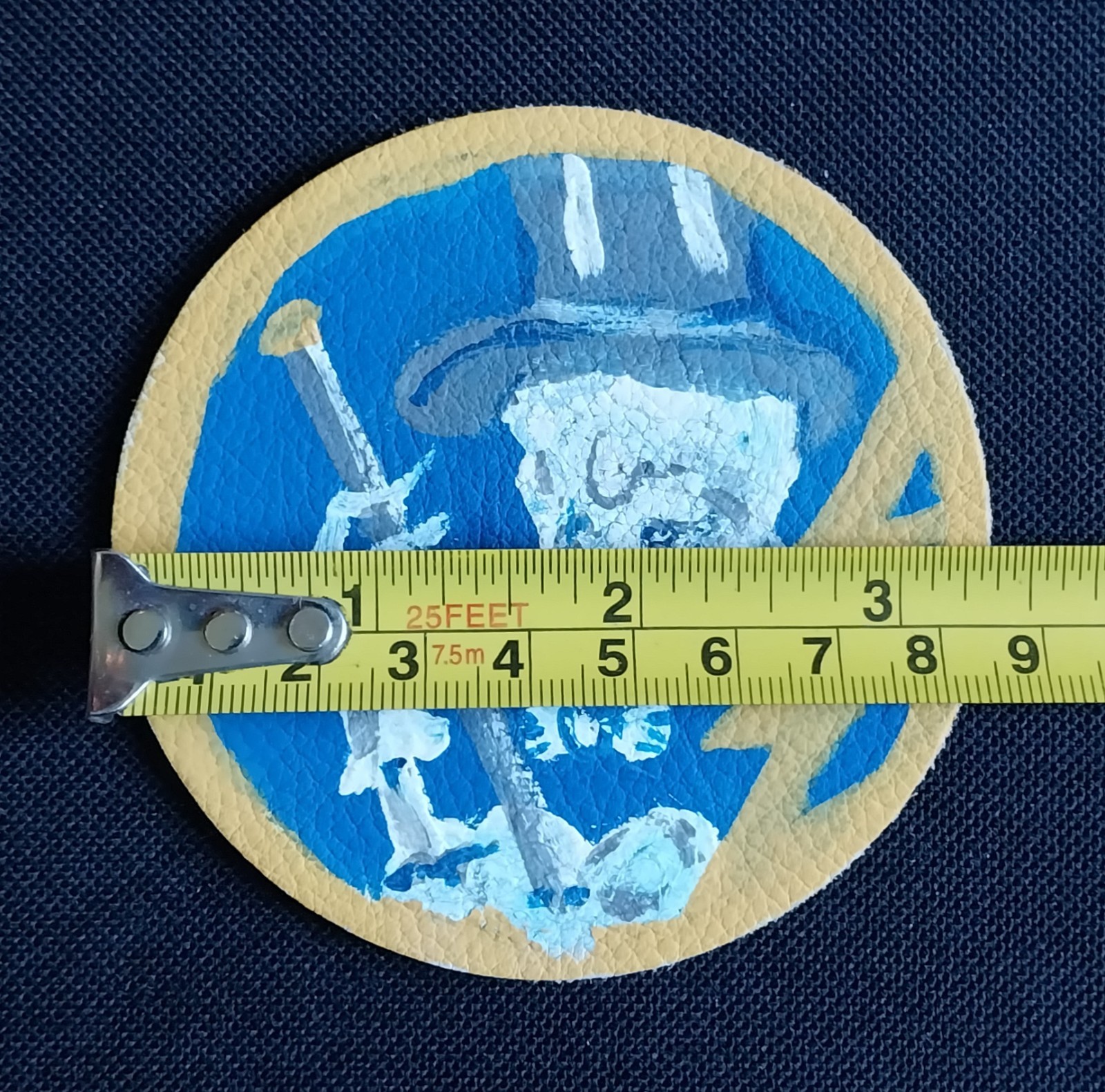 Hand Painted on Leather 95th FIGHTER SQUADRON Repro Folk Art Military Patch