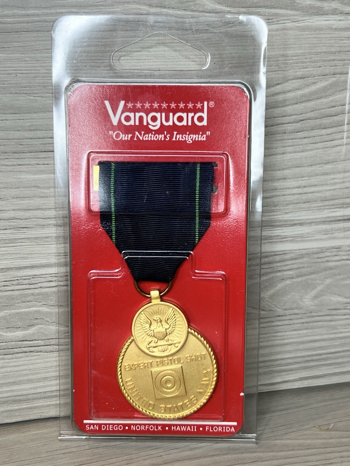 US Navy Expert Rifle Rifleman Shot Award medal with ribbon bar