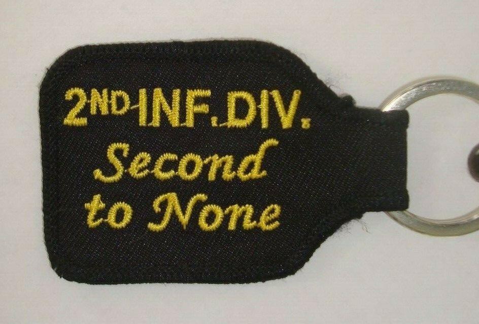 Army 2ND INFANTRY DIVISION VETERAN Embroidered Keychain Key Chain