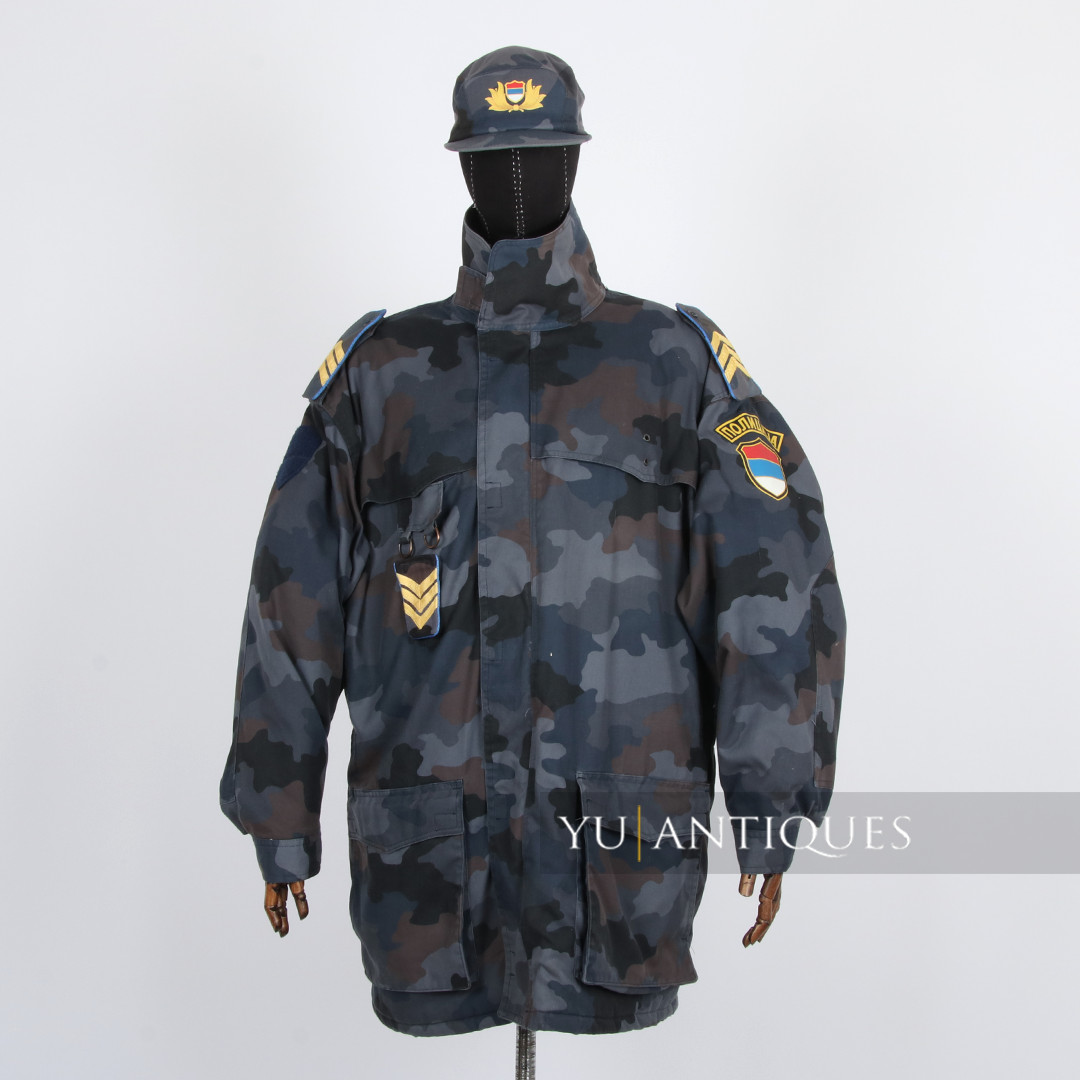 Yugoslavia Serbia PJP Special Police Unit Blue Amoeba Camo Pattern Duty Uniform