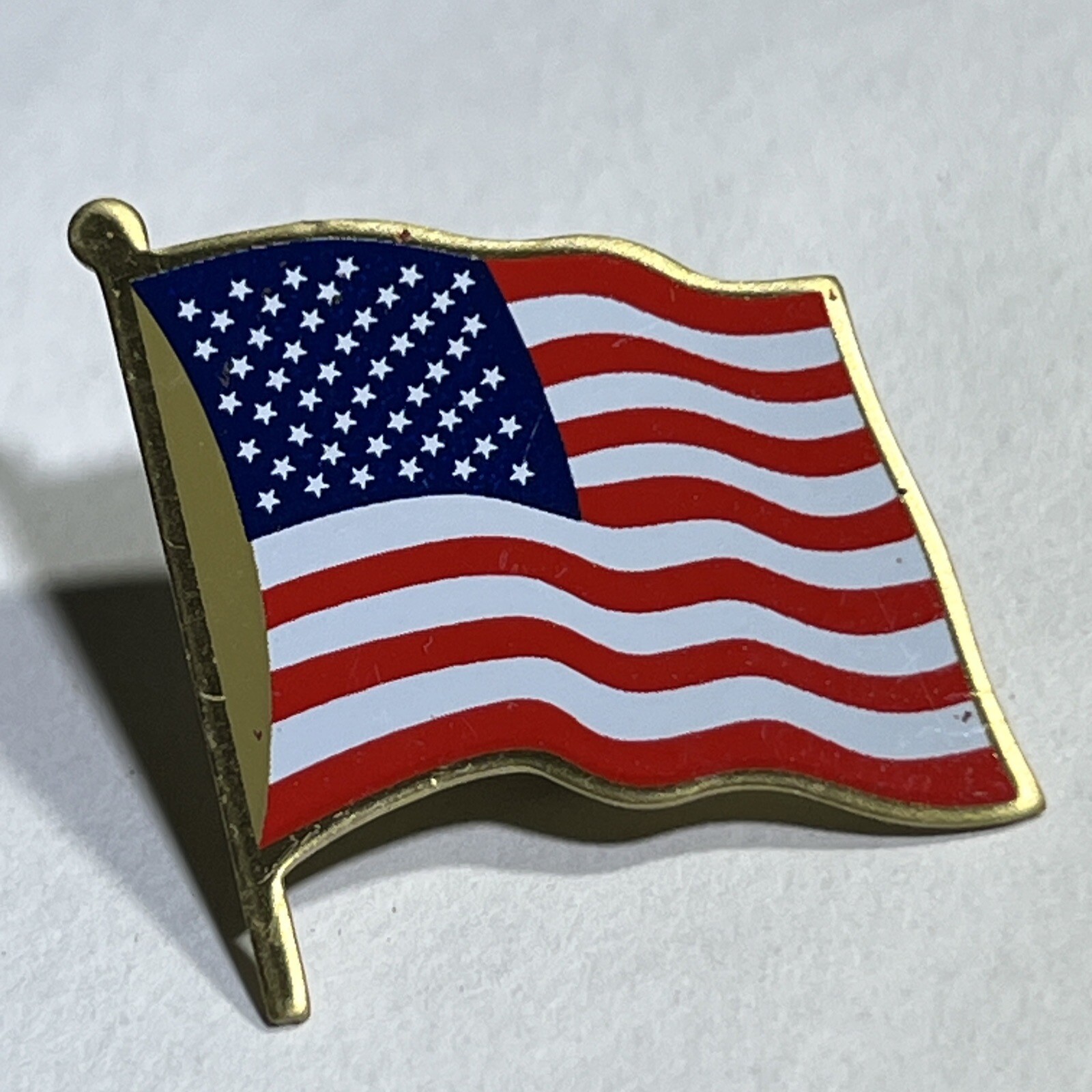 American Flag United States USA Patriotic America Enamel Lapel Hat Pin Pinback