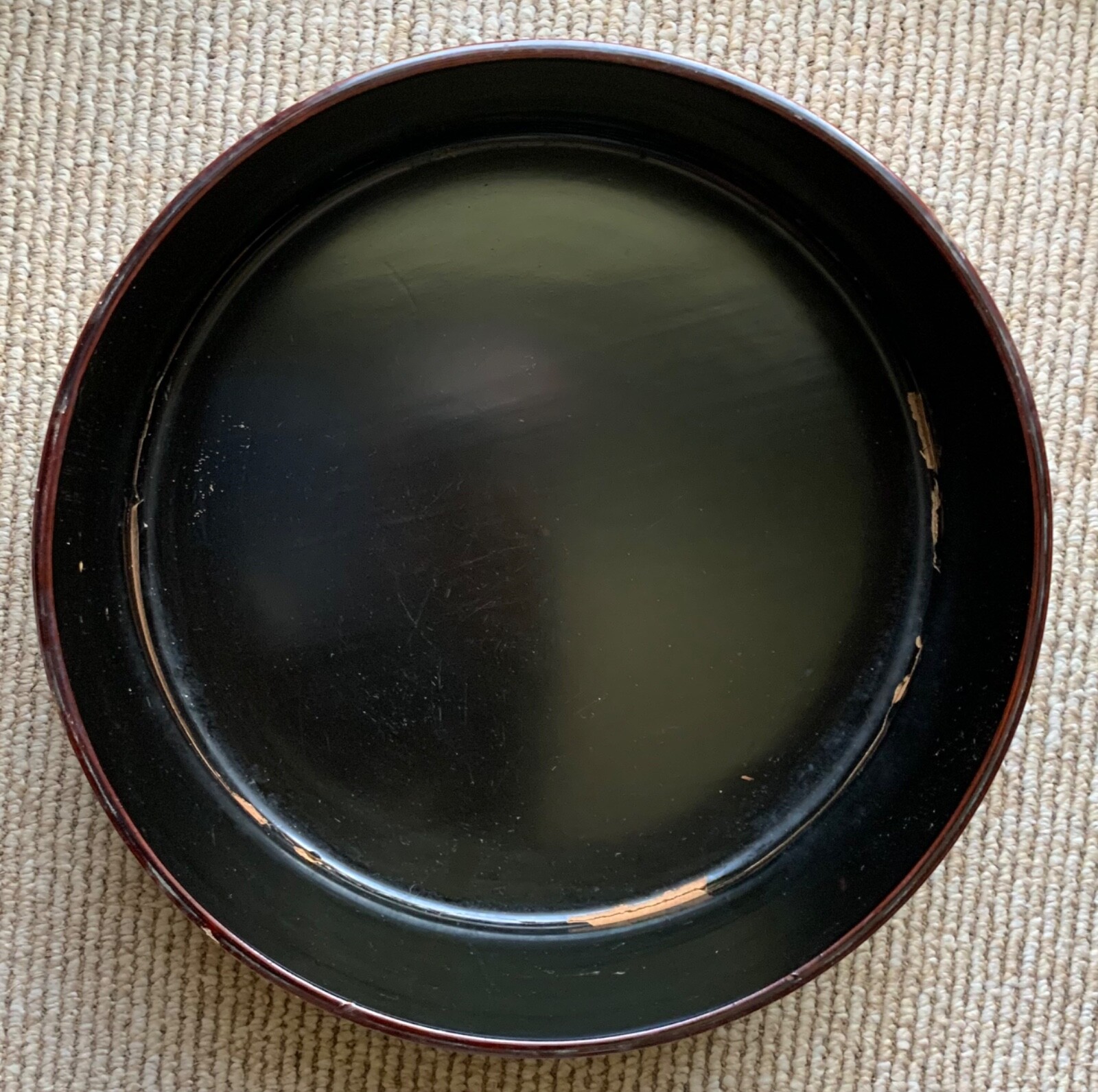Vintage Wood Hand Painted Flowers Keepsake Round Box, Camp Hakata, Japan 1950’s