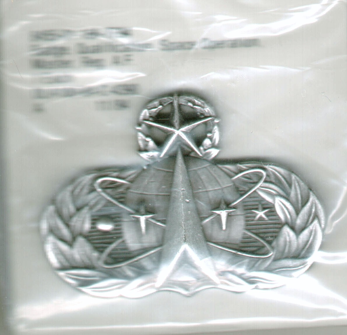 USAF QUAL INSIGNIA FULL SIZE MASTER SPACE OPERATIONS NIP DATED 1984