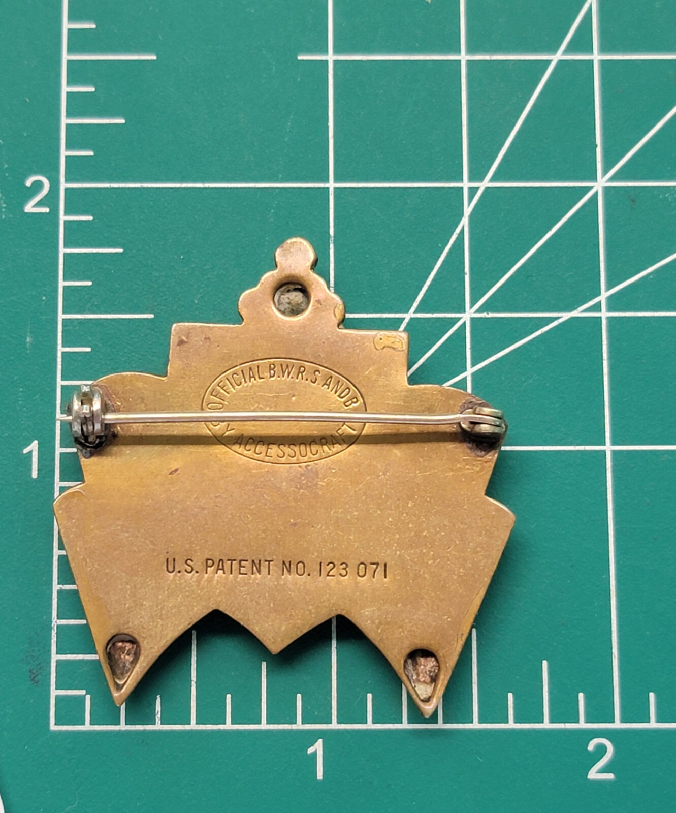 Vintage Pin BWRS & BB British War Relief Society Accessocraft WWII Lion Crest