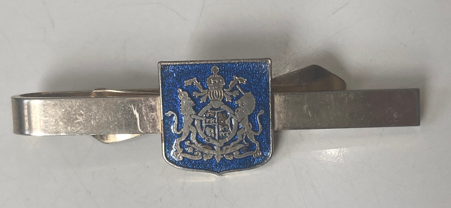 British Army Warrant Officer RSM Blue & Goldtone Tie Bar Tie Clip