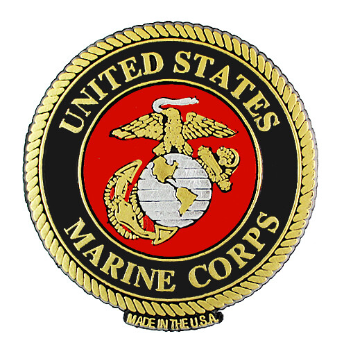 United States Marine Corps Precision Cut Textured HONORS Military Magnet
