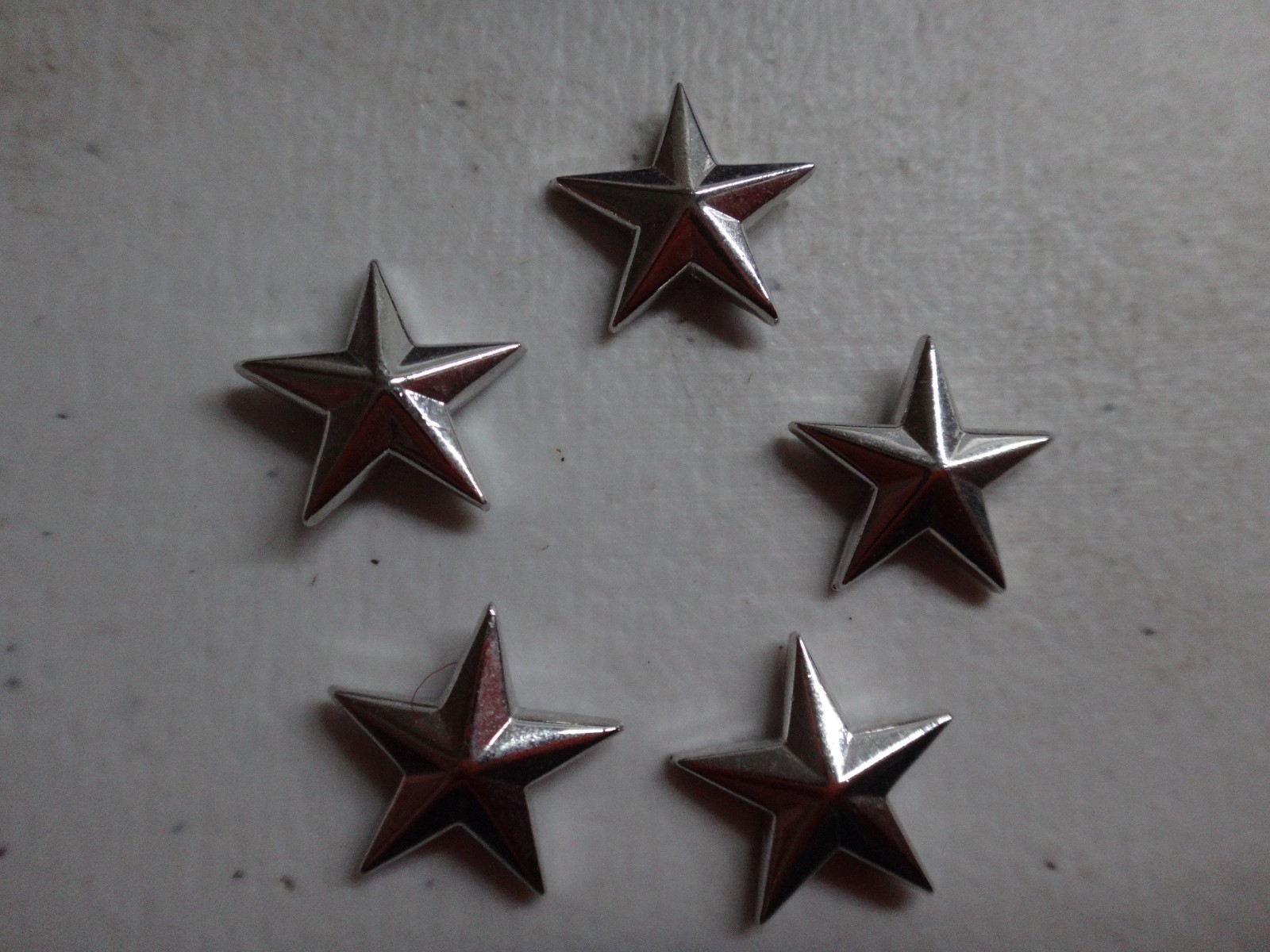 Lot of 5 US Military Brigadier GENERAL Rank Insignia Metal Badges