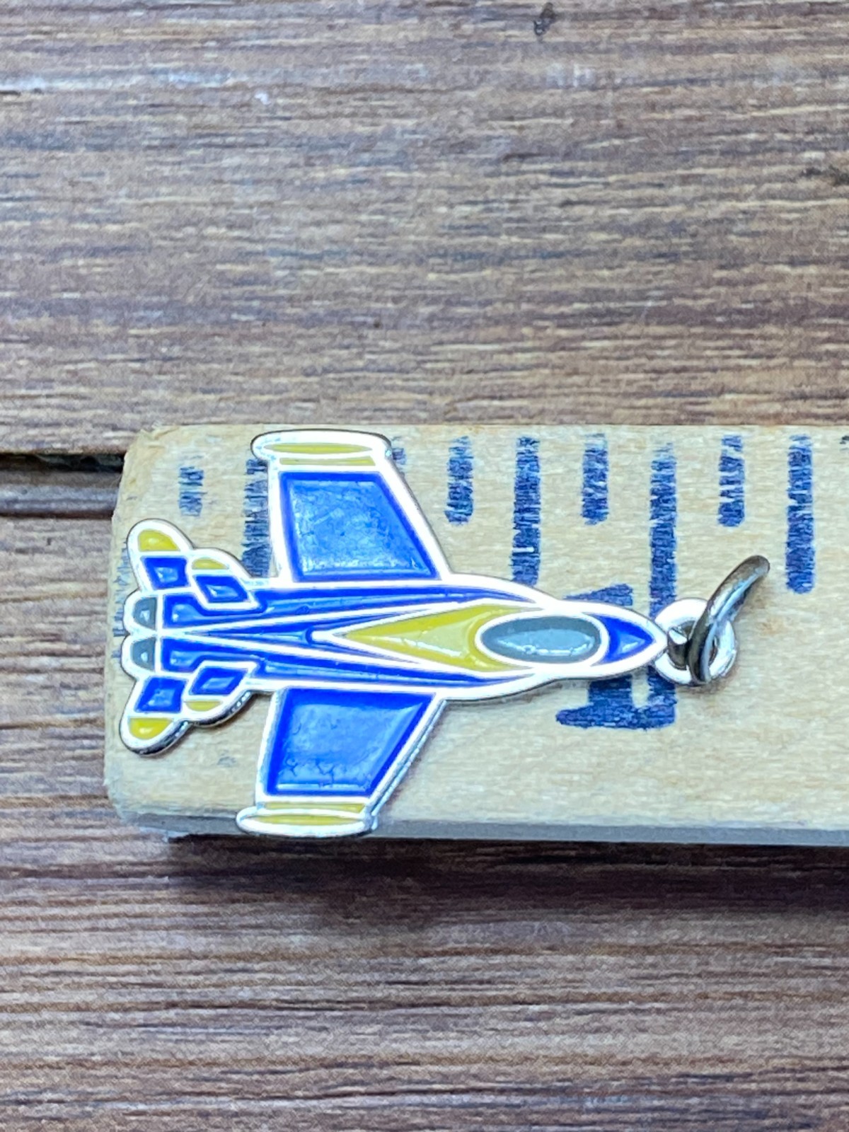 Vtg BLUE ANGELS F/A-18 Hornet Squadron Navy Fighter Jet Necklace CHARM