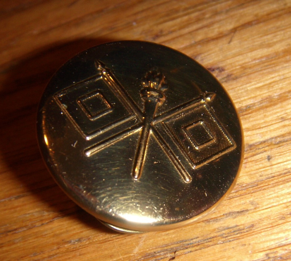 US Army Signal Corp Military Uniform Clutch Collar Disc Disk Unit Pin Insignia