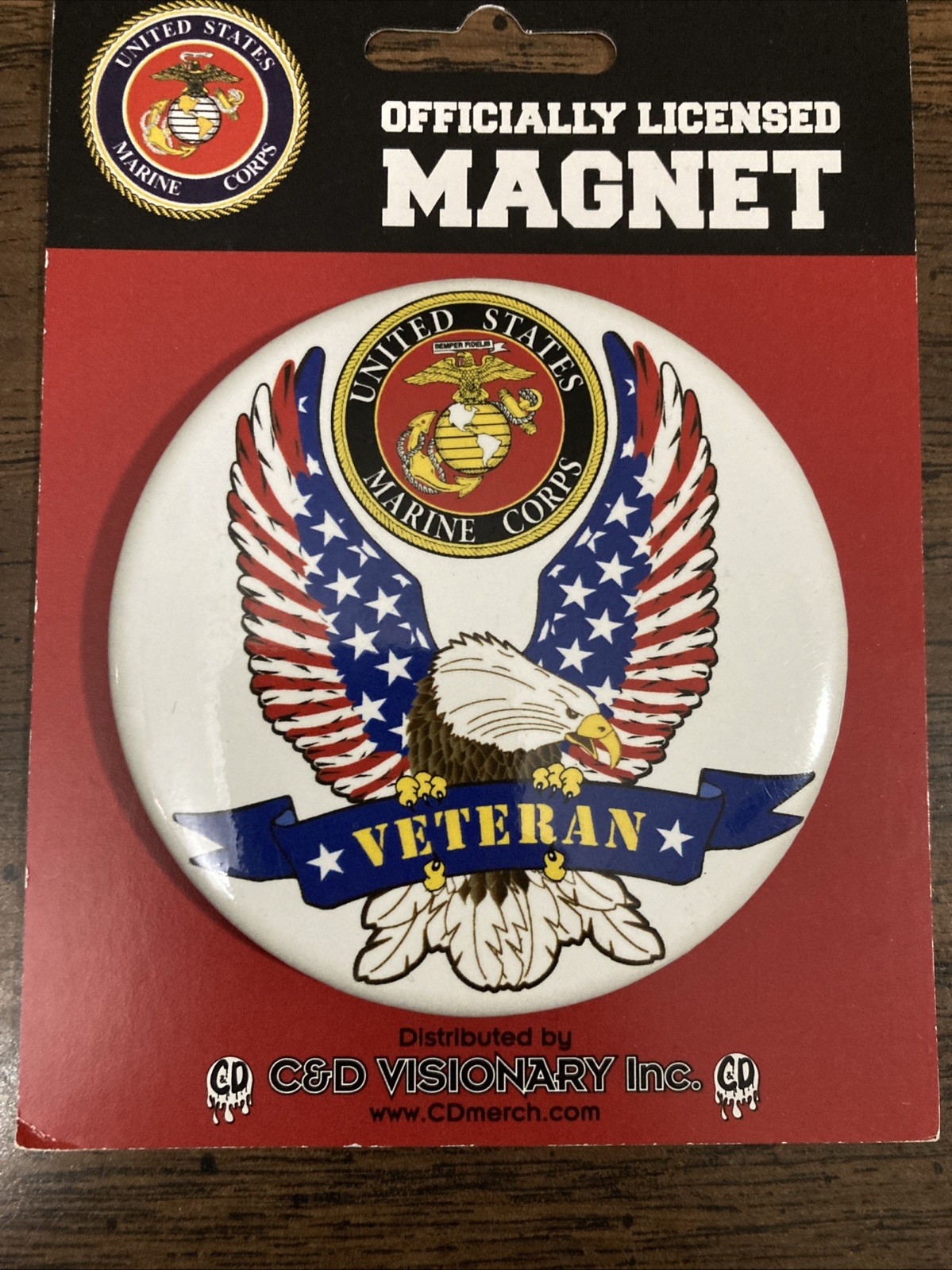 UNITED STATES MARINE CORPS VETERAN – FRIDGE MAGNET – Refrigerator