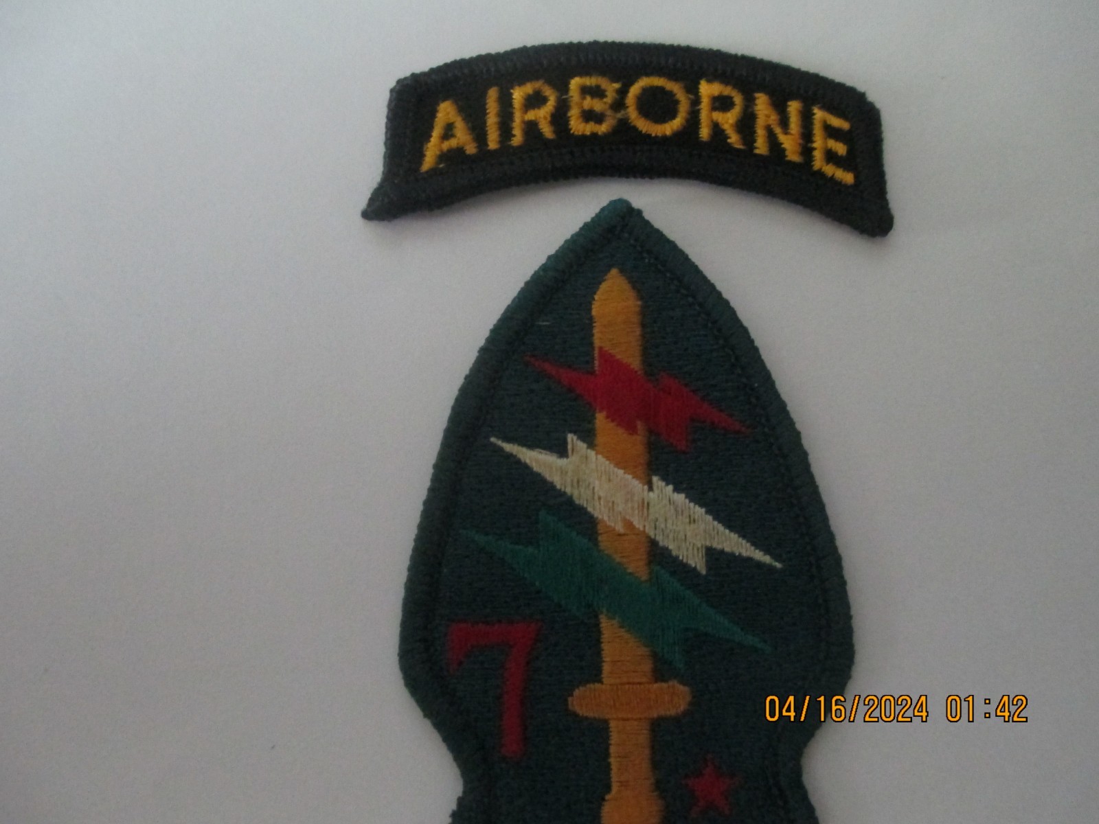 Vintage Rare /Red Star 7th SPECIAL FORCES, LAOS Shoulder Patch – Vietnam War