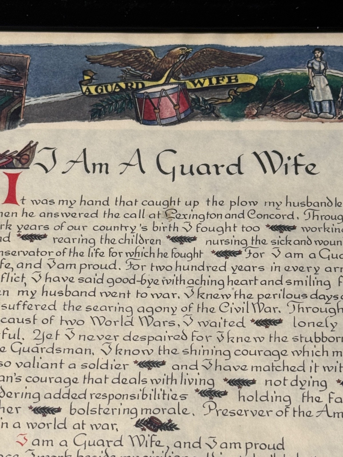 National Guard Framed Prints Pair I Am The Guard & Guard Wife Patriotic