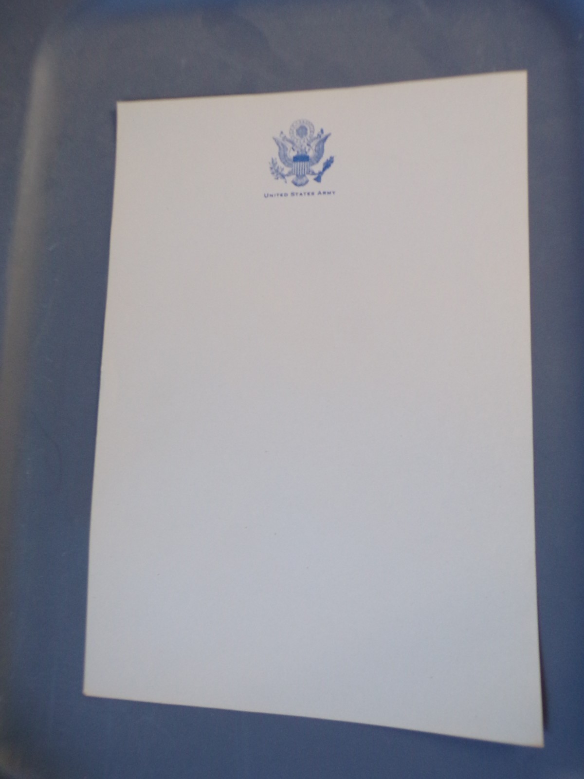 Vintage United States Army Symbol / Seal ( Eagle Shield) Letterhead – Unused