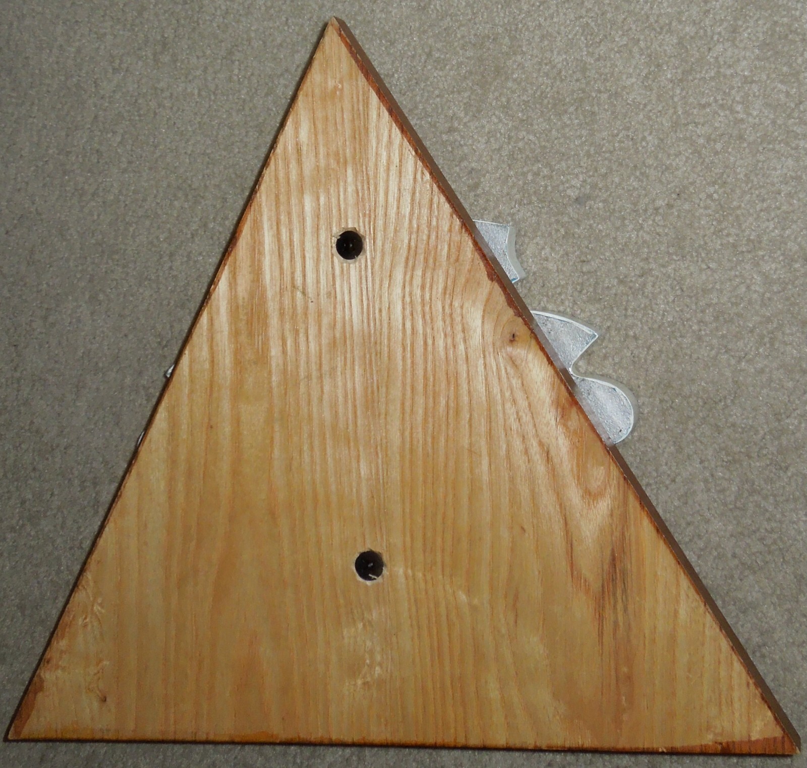 USS St. Francis River LSMR-525 Hand-painted Metal Plaque on Triangular Wood Base