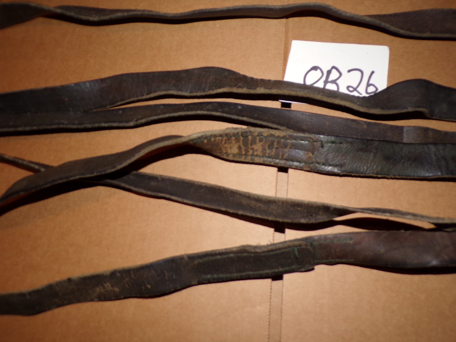 Lot of 5 Brown Leather Finn Mosin Slings m39 strap only incomplete no stud
