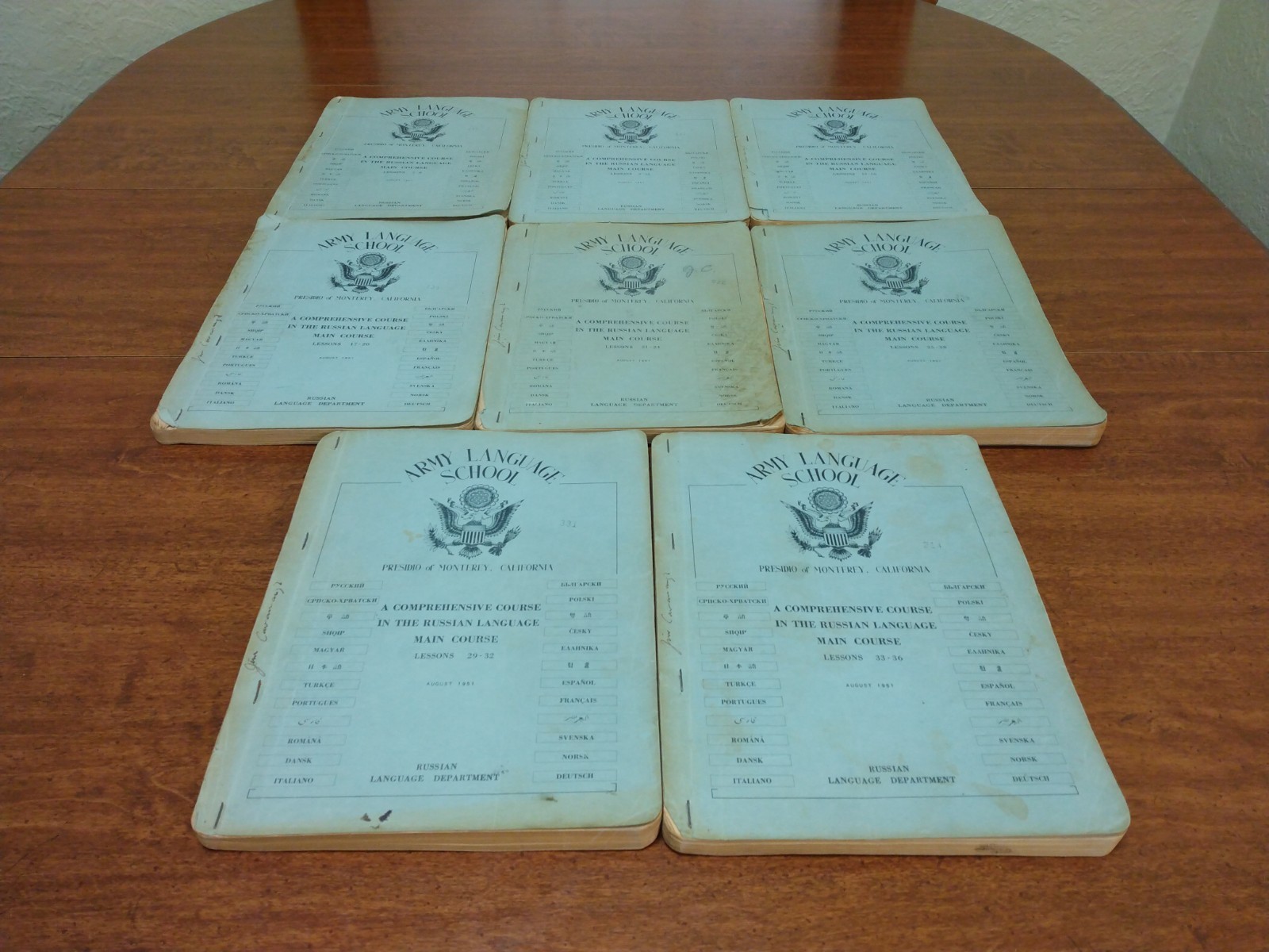 US Army 1951 Language School Books Learning Russian Lessons 5-36 California