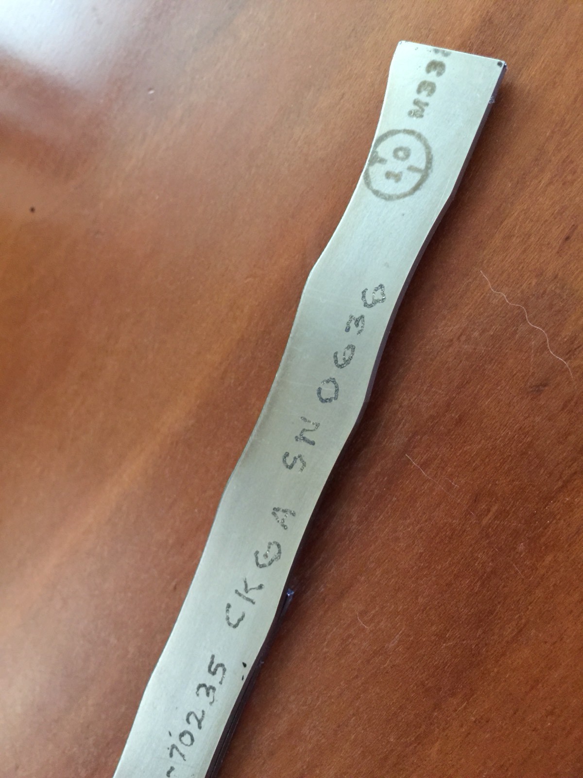 Military Special Use Steel Ruler Unknown Origins/Markings CV-A Prop Navy Aero