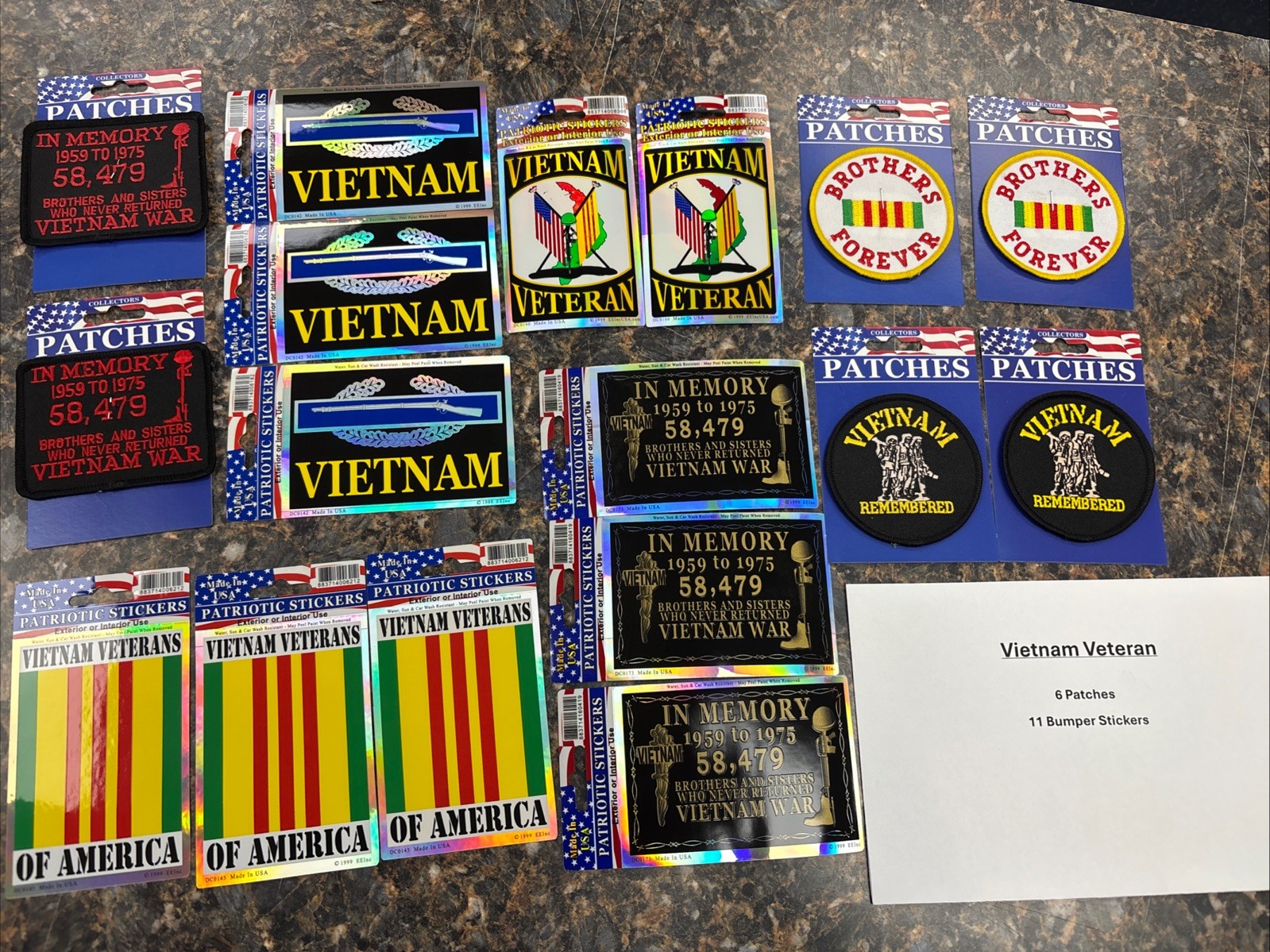 Patriotic Vietnam Veteran Bundle – 17 Piece Set