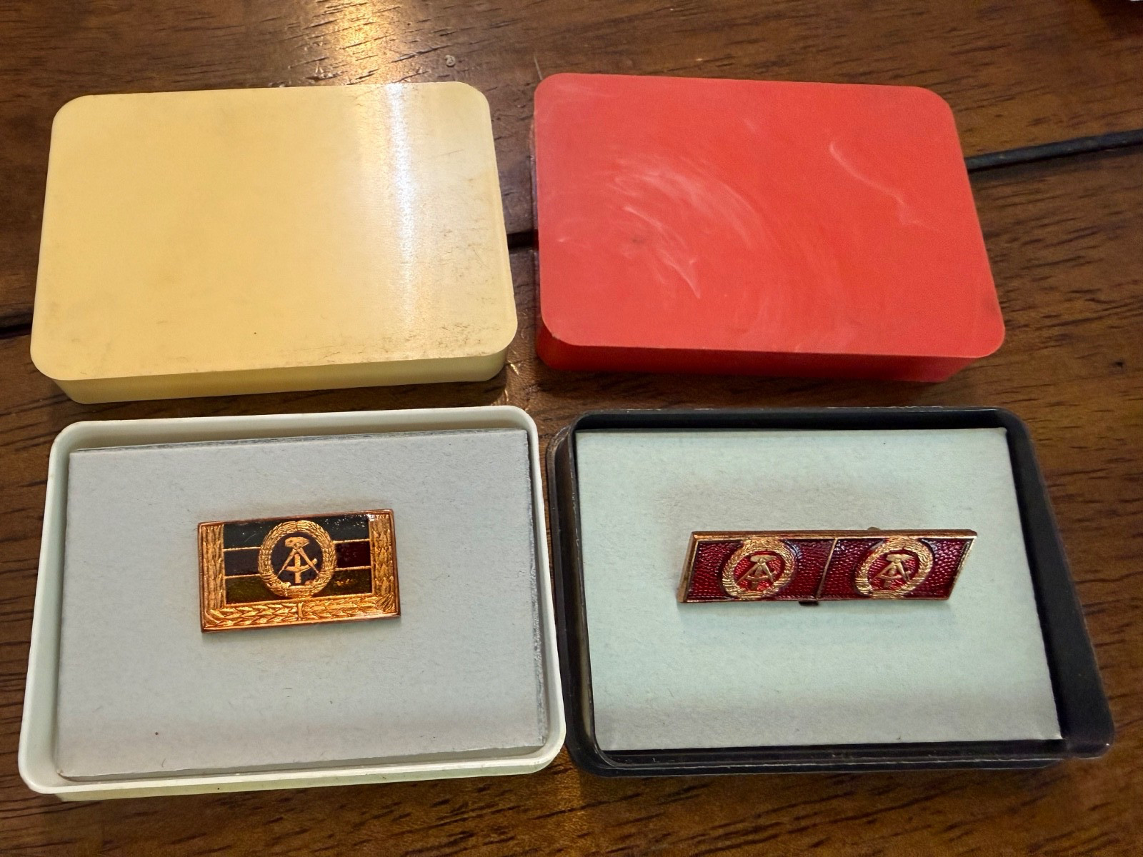 Vintage Original East German (DDR/GDR) Military Service Ribbon Pins