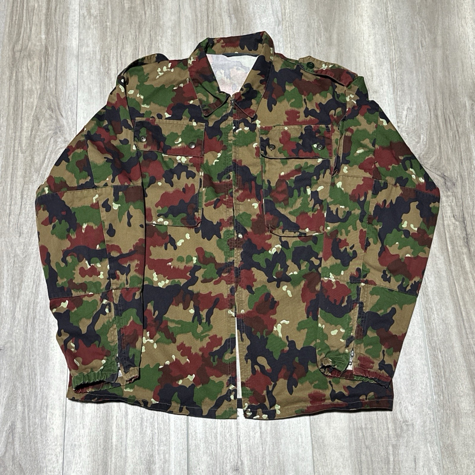 Switzerland Combat Shirt Coat EU Size 52 Alpenflage Full Zip