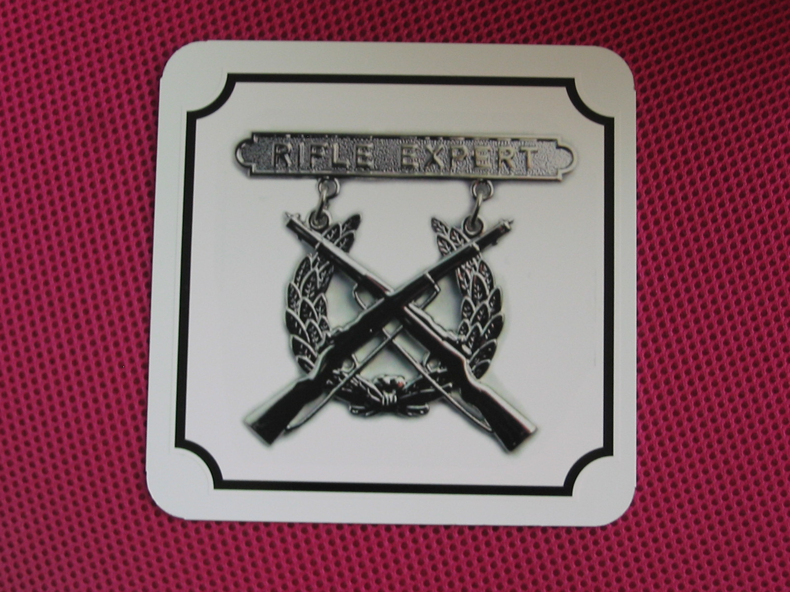 6″x6″ RIFLE EXPERT Metal Sign 4 Army Marine Military Reenactor