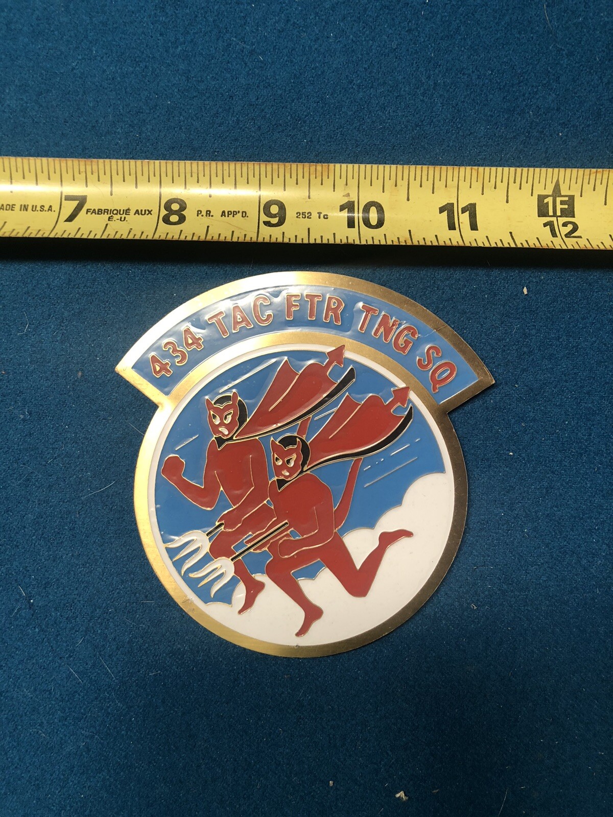 434 Tac Ftr Tng Sq Flying Devils Squadron Tin sticker badge