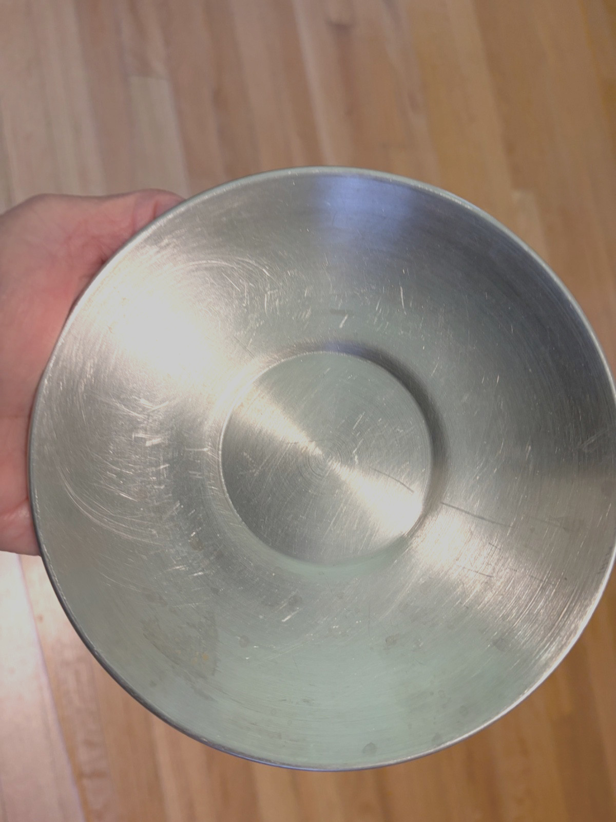 Two WW2 Stainless Steel USMC Plates Saucers Mess 6” Vintage