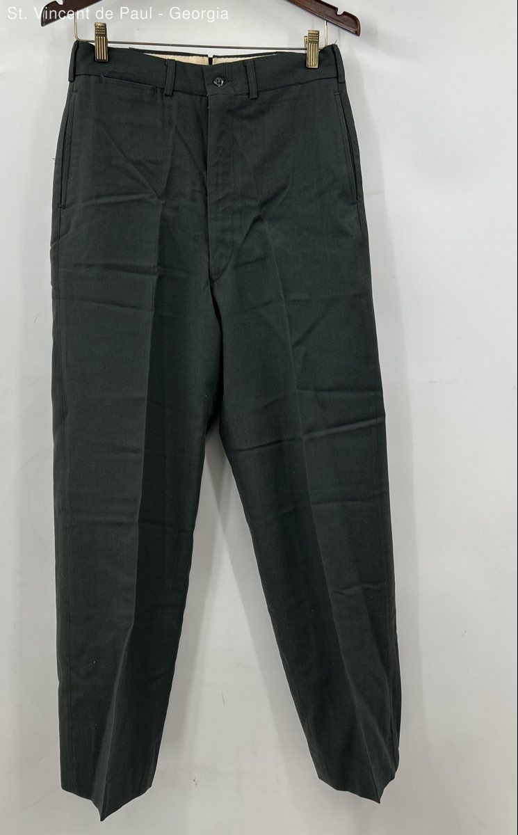 Us Army Green Dress Uniform Pants Trousers Wool Serge Ag 489 Men’s Size 30×36