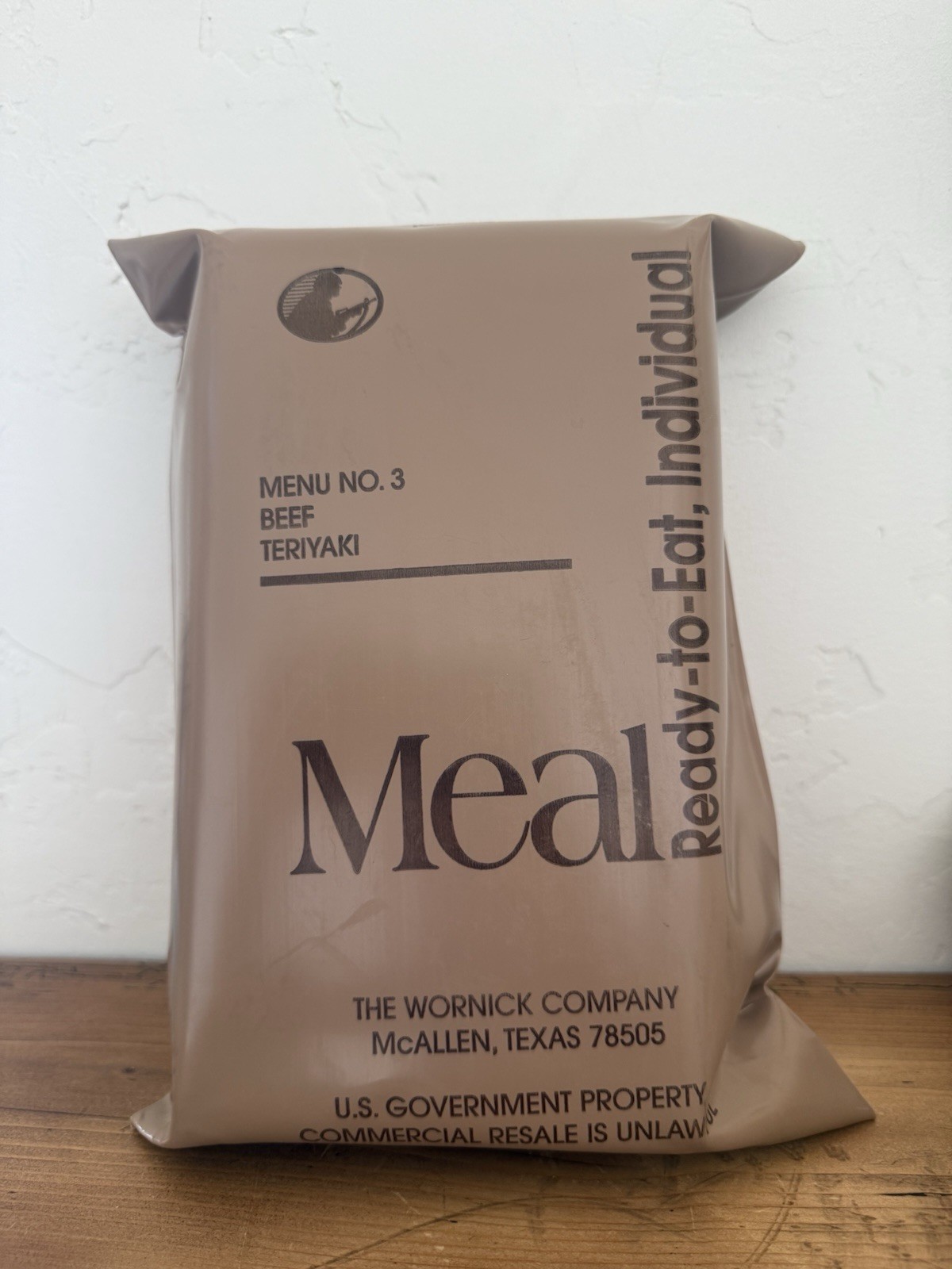 Collectors MRE MENU NO. 3 Beef Teriyaki DO NOT EAT DEFINITELY EXPIRED