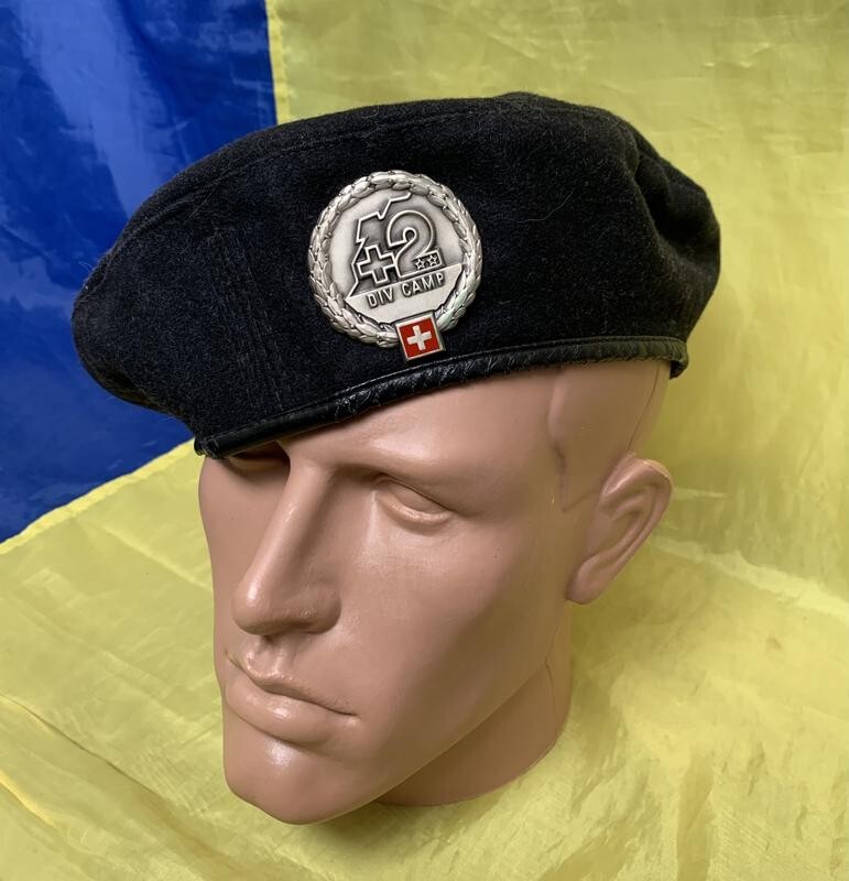 SWITZERLAND DIV CAMP2 VINTAGE 1983 ARMY BERET Sz.60