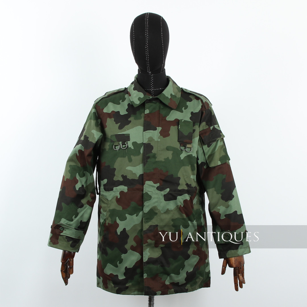 Vintage Genuine Yugoslavia Serbia M89 Oak Leaf Camouflage Pattern Jacket 1991