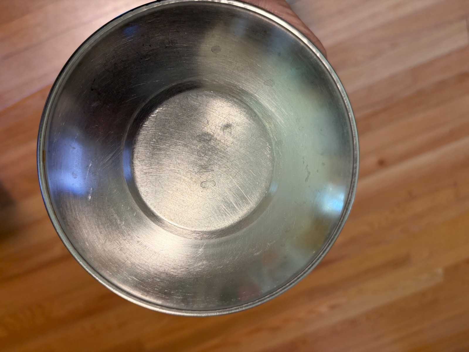 Two WW2 Stainless Steel USMC Plates Saucers Mess 6” Vintage