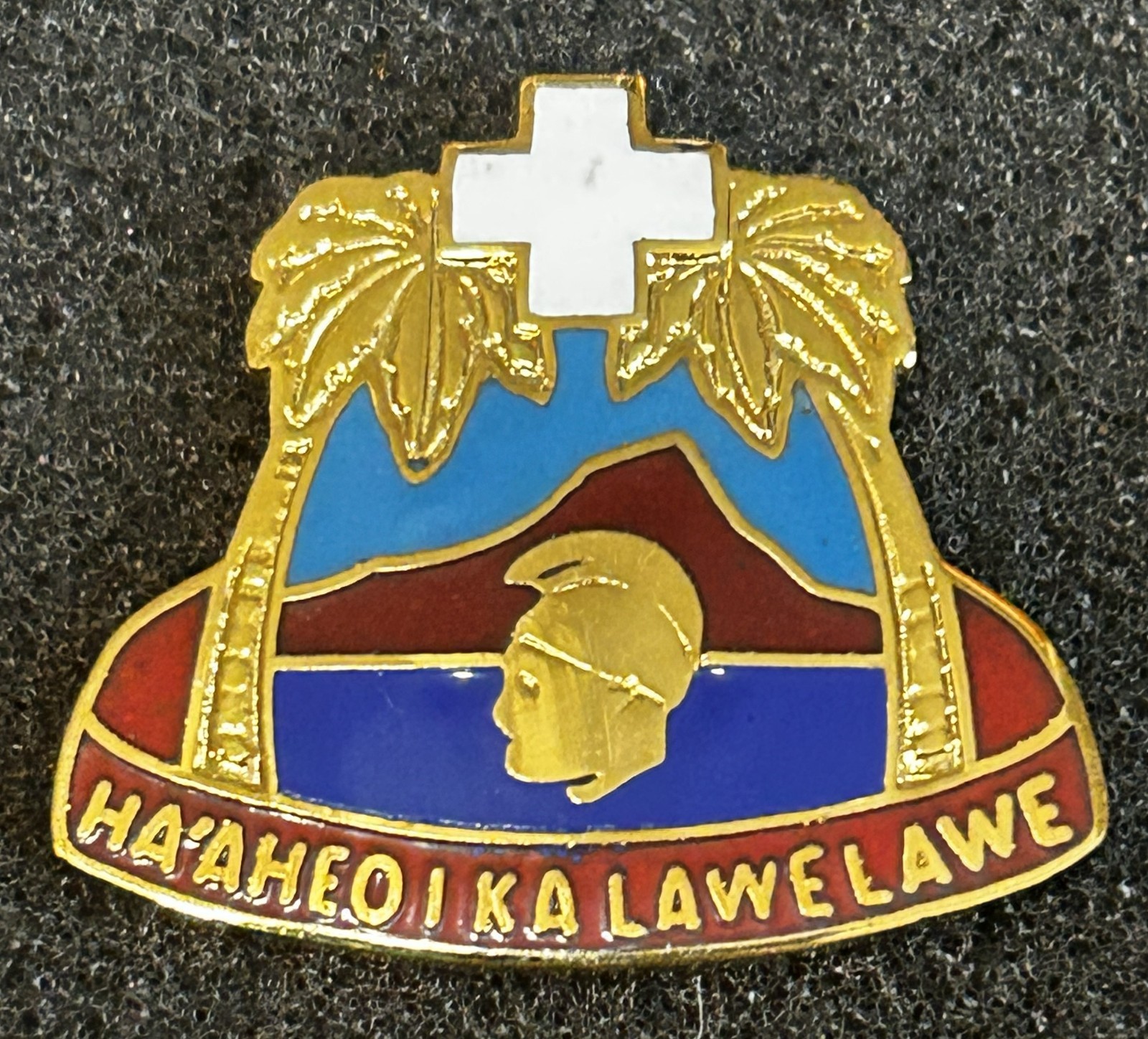 US Army Crest DUI DI Pin – Tripler Army Medical Center, Hawaii (CB, 22M)