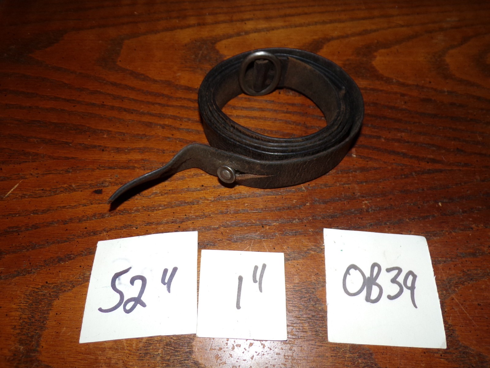 Fair Finnish m39 Mosin Nagant oval buckle brown leather rifle sling sa