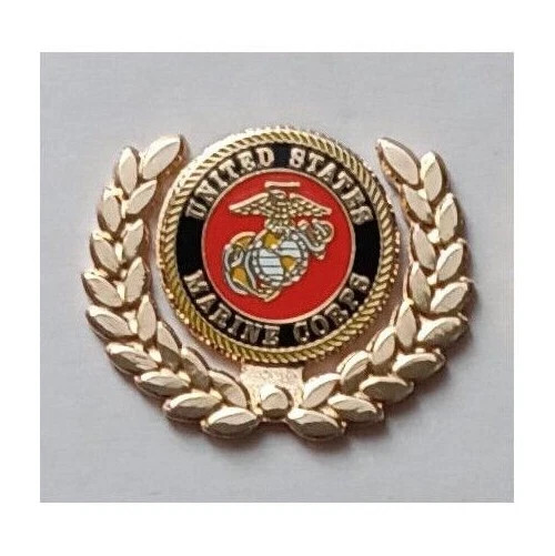 U.S. MARINE CORPS USMC LOGO WREATH CREST LAPEL PIN – FREE SHIPPING