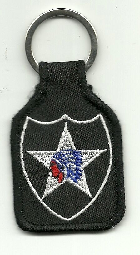 Army 2ND INFANTRY DIVISION VETERAN Embroidered Keychain Key Chain
