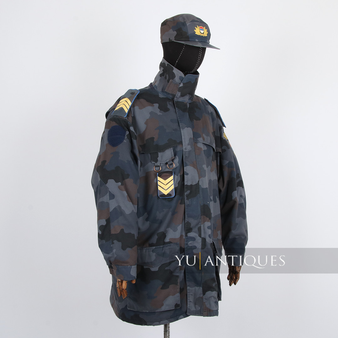 Yugoslavia Serbia PJP Special Police Unit Blue Amoeba Camo Pattern Duty Uniform