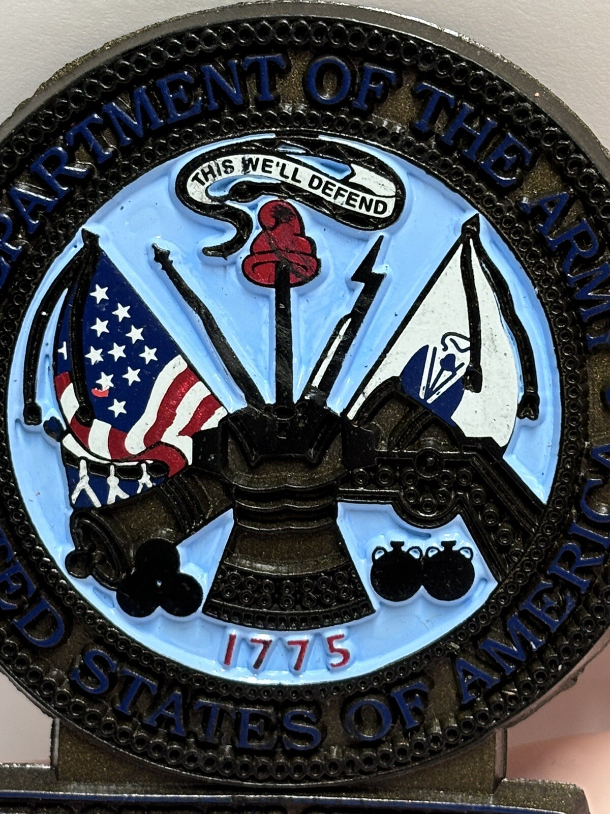 US Army United States Fridge Magnet Vintage Rubber 1776 Proudly Serving