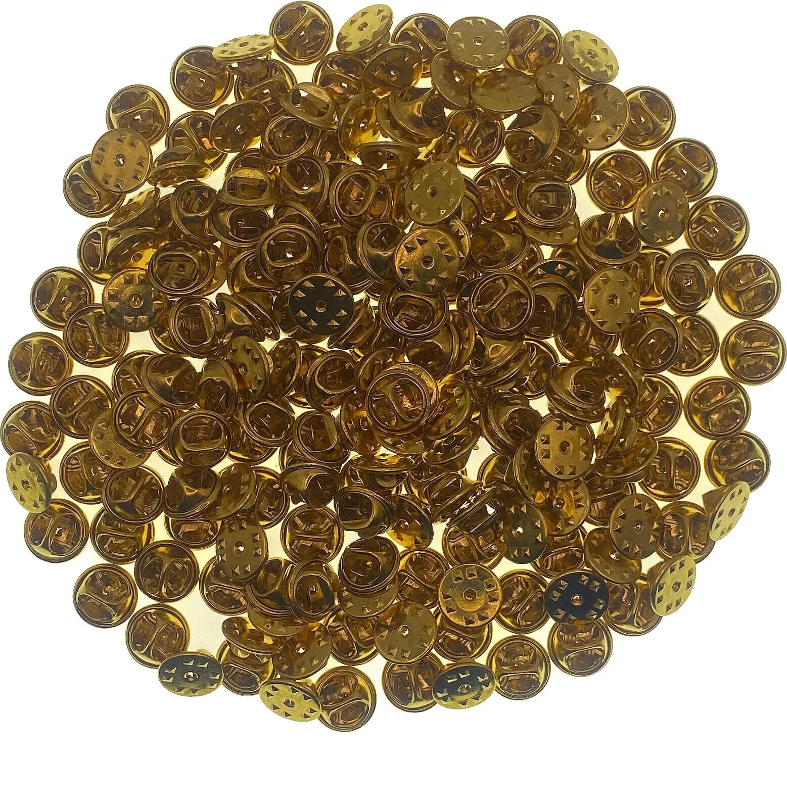 200 Butterfly Clutch Back Clasps -Lapel Hat Pin Tie Military Tack – GOLD
