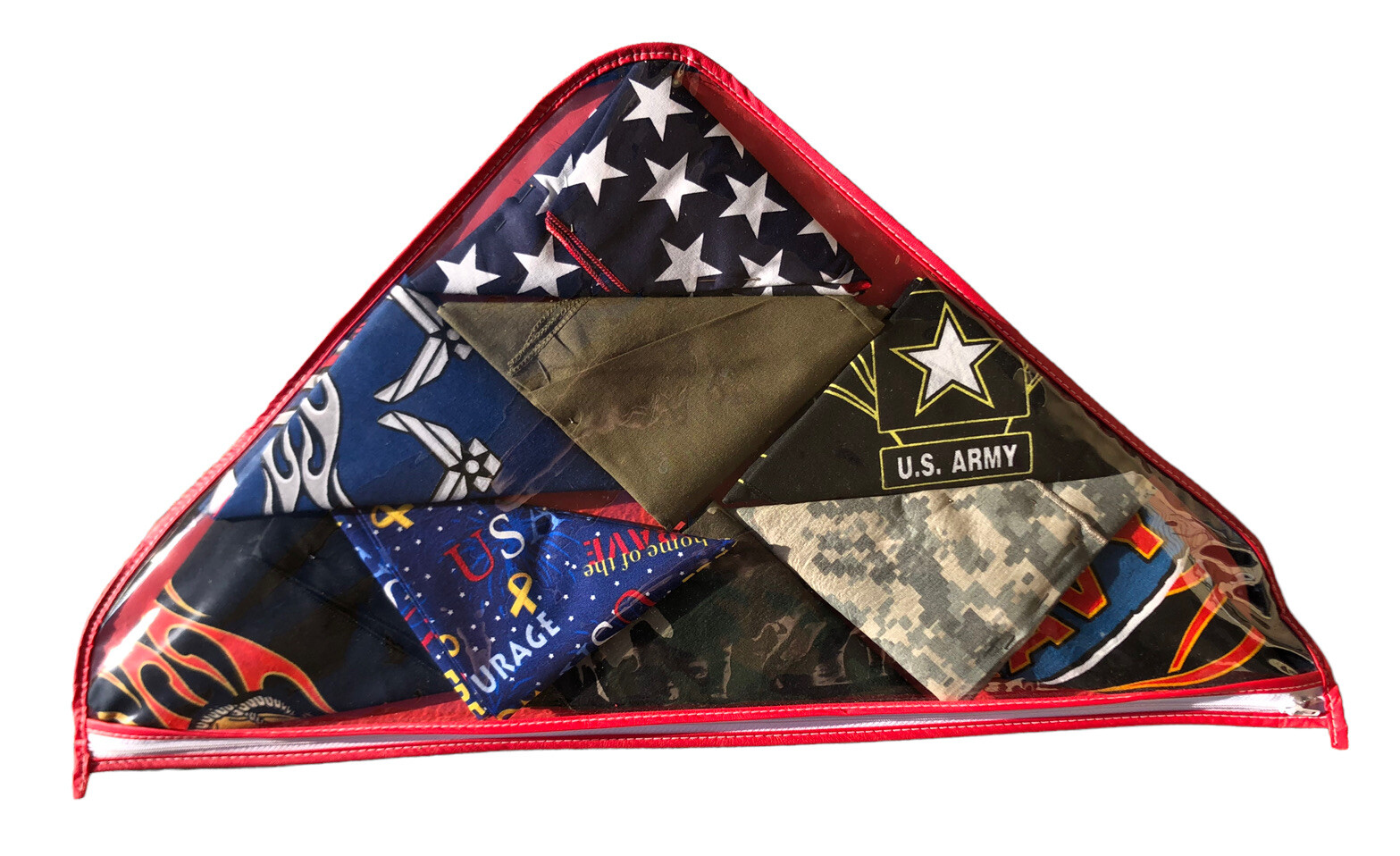 Handmade Patriotic Veteran Flag Display Army Navy Marines Vietnam War Bandana