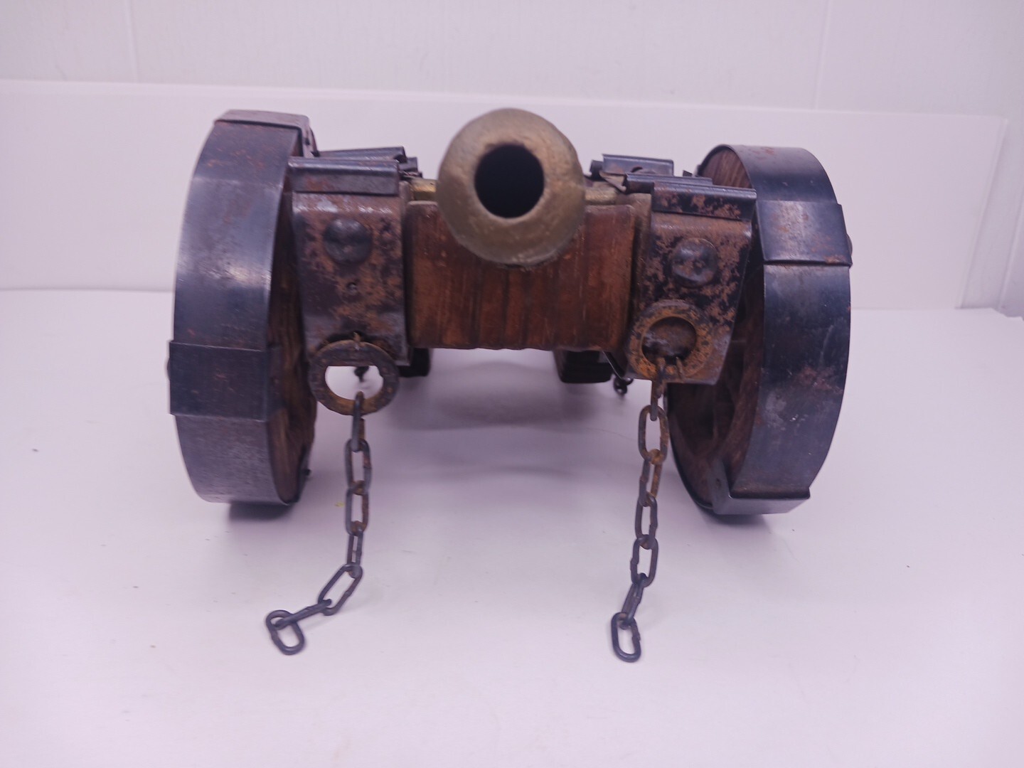 Vtg Artilleria Luis XV Siglio XVIII Replica Wood Display Cannon 14.5″ 9″ Barrel