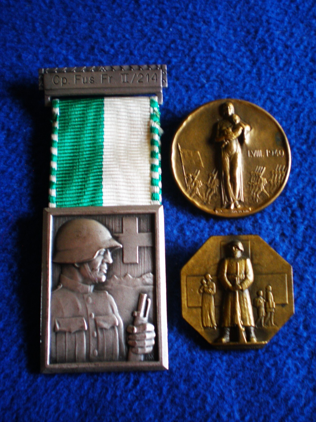 Switzerland: Swiss Army Fusilier Medal and Two Swiss 1940 Badges