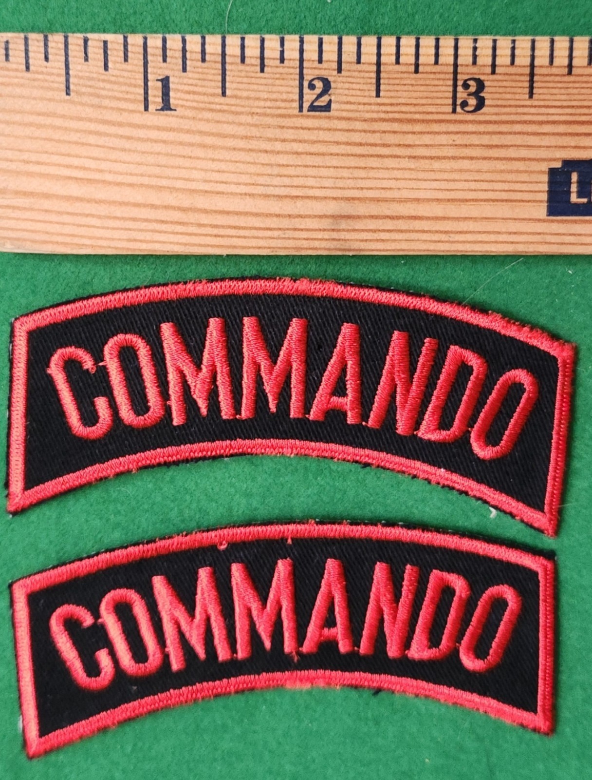 ARMY TAB “COMMANDO” Embroidered Shoulder Patch 4-1/2″ (0217) Old New Stock