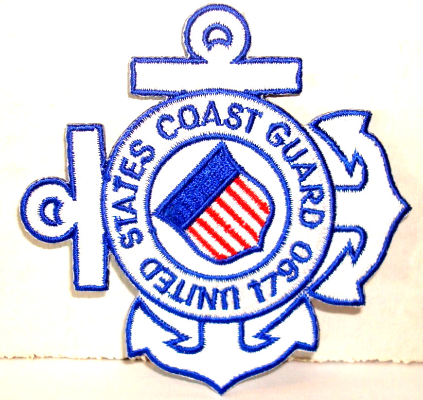 UNIED STATES COAST GUARD 1790 IRON ON EMBROIDERED PATCH 3 inch