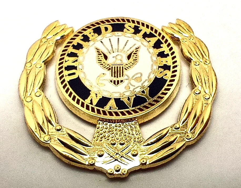 US Navy Lapel Pin Hat Tie Tack USN Insignia Wreath Semper Fortis