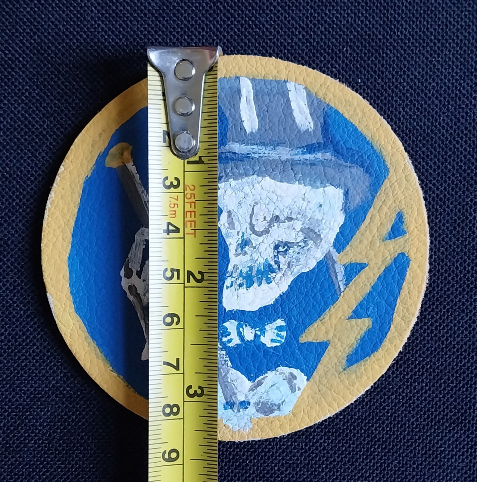 Hand Painted on Leather 95th FIGHTER SQUADRON Repro Folk Art Military Patch
