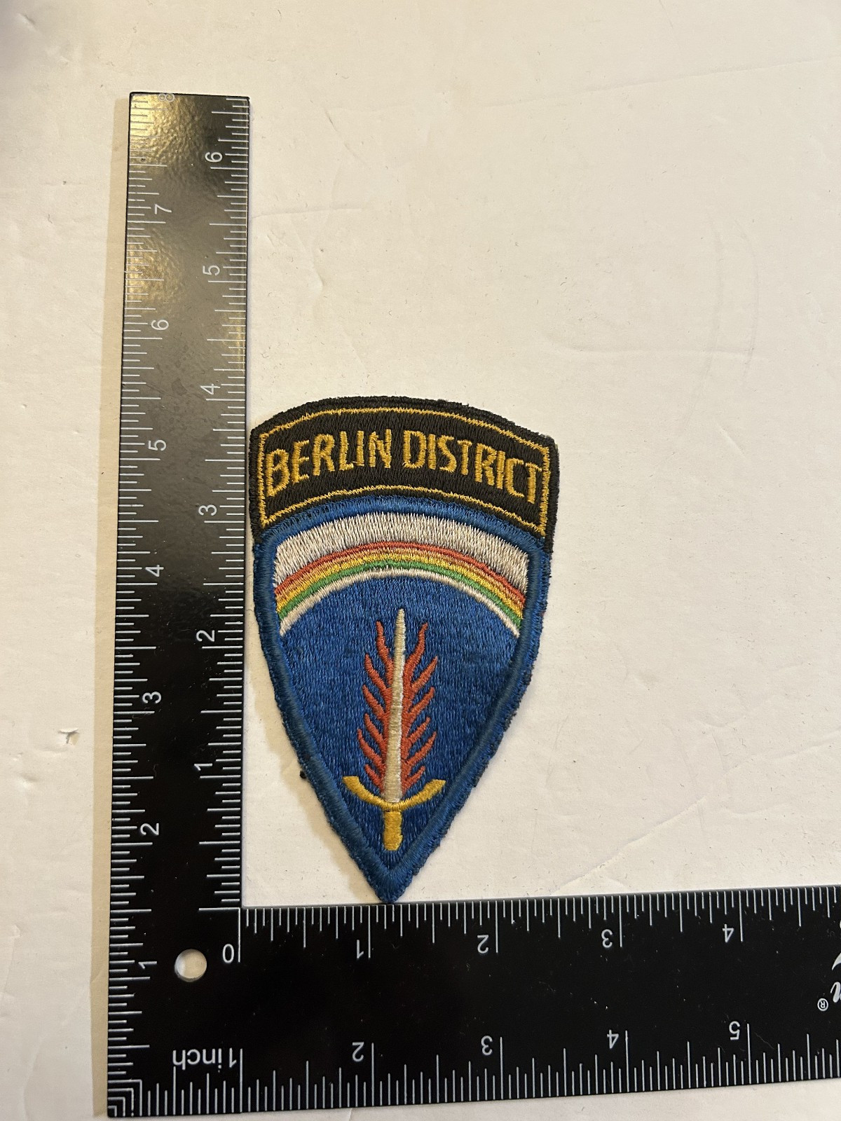 MH1387 Original US Army 1950s Shoulder Patch US Army in Europe with Tab IR46A