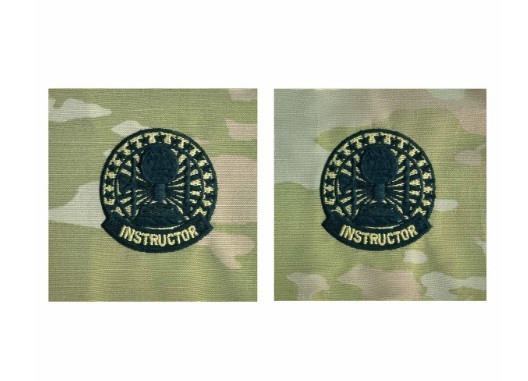 Army Embroidered Identification Badge on OCP Sew On: Basic Instructor, 2121280MS